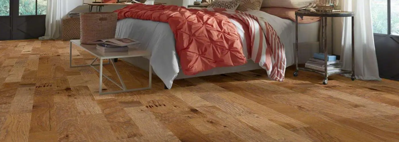 Bedroom Hardwood Flooring | A & S Carpet Collection